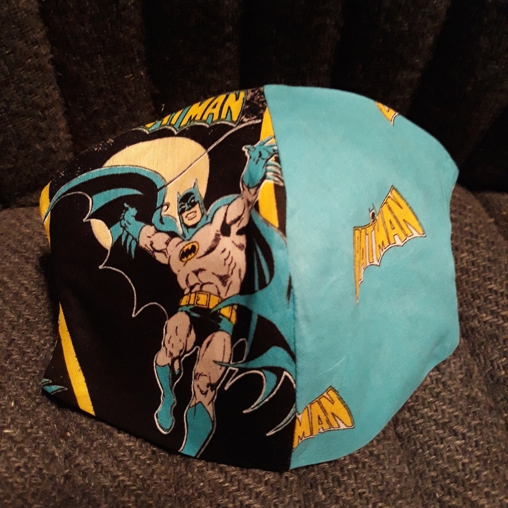 Batman design, reversible face mask
